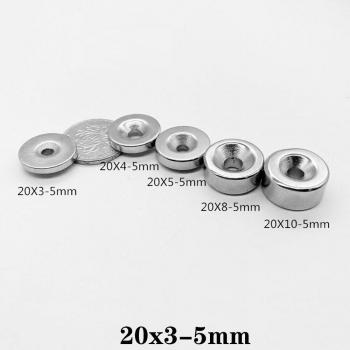 N35 20x3-5 mm Countersunk Neodymium Magnets