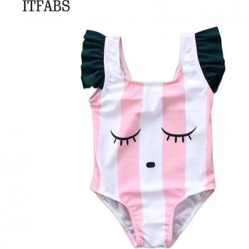 Sweet Striped Swimwear for Baby Girls