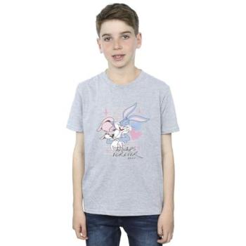 Kids’ “Always Forever” Bugs & Lola Cartoon Top – Looney Tunes, Grey, 12‑13 Years