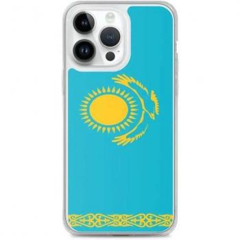 IPhone Vertical TPU Cover – Vibrant Kazakhstan Flag Pattern