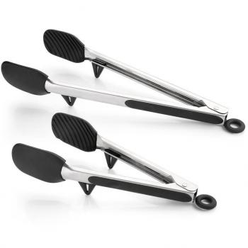 Zanmini Set di pinze da cucina in acciaio inox con lunghezza di 12 e
