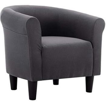 Stilvoller Sessel aus schwarzem Stoff
