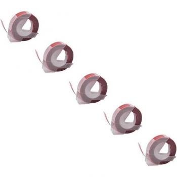 Bandes de Marquage VHbw – 5 Pack, 9 mm Blanc & Rouge
