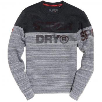 Superdry Gym Tech Cut Crew – Athletisches Langarm-T-Shirt