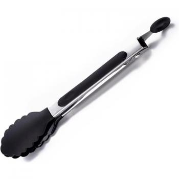 Heat Resistant Silicone Nylon Kitchen Clip with Stainless Steel Handle