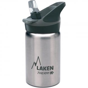 Laken Bottiglia Jannu a Parete Doppia con Coperchio Termico, 350ml, Argento