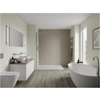 Linda Barker Design Unlipped Shower Panel with Stone Elements Theme