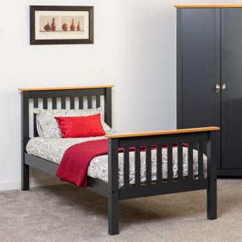 Monaco High Foot End Bed Charcoal