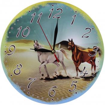Obique LTD: Wild Horses in Sandscape Clock (MDF)