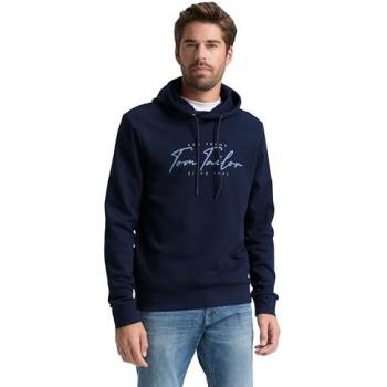 Felpa Tom Tailor Cappuccio Blu Marina