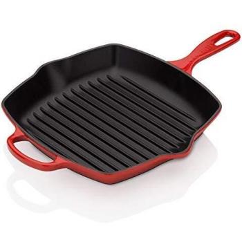 Le Creuset, Skillet Gril 26 cm, Cerise, Fonte Émaillée
