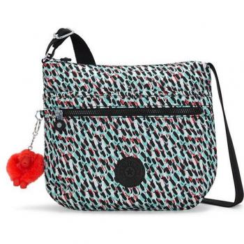 Kipling Sac à Épaule Noir Bleu Clair Femme Arto Abstract