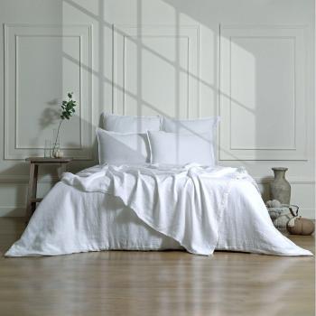 Lin Lavé Blanc Febronie 240x220 + Set de Taies 65x65