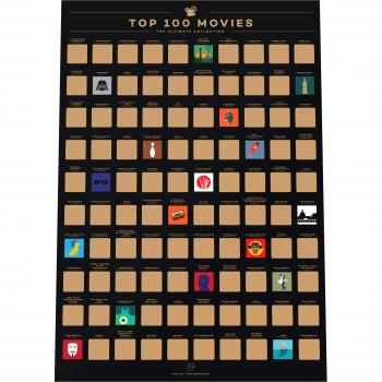 Enno Vatti 100 Movies Bucket List Scratch Off Poster