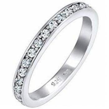 Bague Argent 925 avec Détails en Cristaux