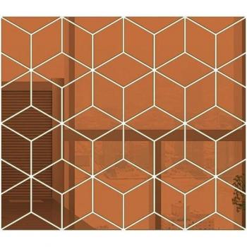 Autocollant Miroir Losange 3D Maison