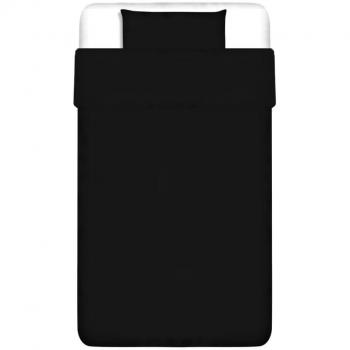 Coppia Copripiumino & Federa Letto Nero 155x200 – vidaXL