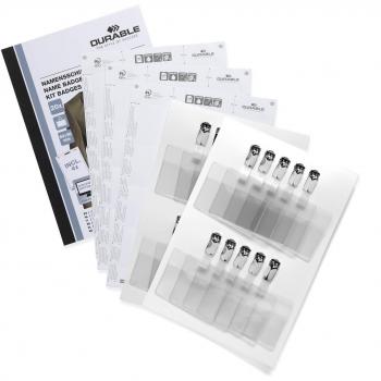 Durable Name Badge Set with Clip 60 x 90 mm (Pack of 20)