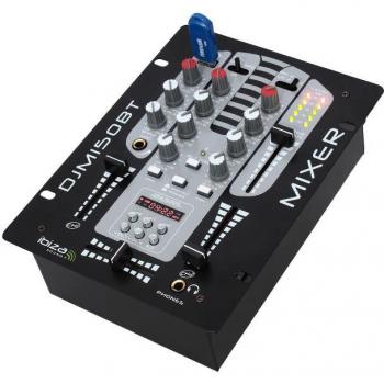 Ibiza Sound DJM150USB-BT 2-Kanaals DJ Mengpaneel met USB-MP3, Bluetooth en 5-kanaal mixer