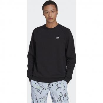 Adidas Men's Essentials Trefoil Crewneck, Black/White/Black