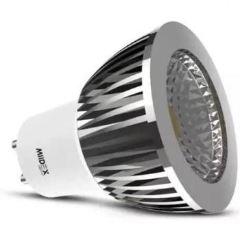 Gu10 6W LED blanc neutre 4000K, ampoule dimmable, angle 75°, aluminium COB