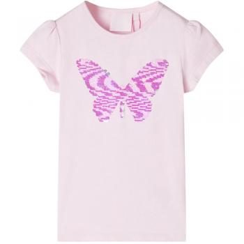 Soft Pink Kids' T-Shirt with Cap Sleeves 104