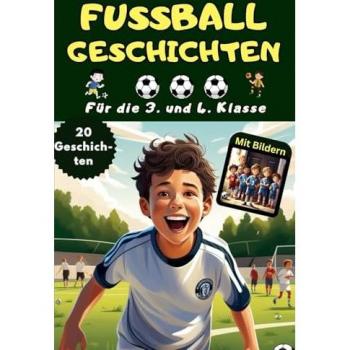 Fußball Lesebuch 3. Klasse mit 20 tollen Fußballgeschichten mit Bildern, auch für die 4. Klasse – Fußball Buch für Kinder ab 9, 10 Jahre – Das Fußball ... im Kinderbuch: Mit Geschichten aus aller Welt