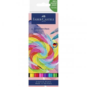 FABER ROTULADOR FABER GOLDFABER AQUA DUAL ESTUCHE 6 COLORES CANDY AQUA DUAL MARKER 15x79x225 Cms