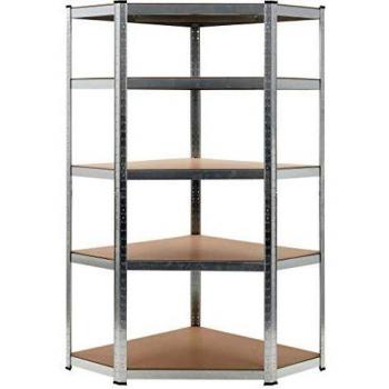 VidaXL Storage Rack Silver 90x90x180 cm Steel and MDF