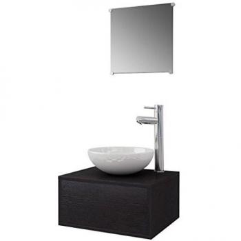 VidaXL Four Piece Bathroom Furniture Set with Basin and Tap