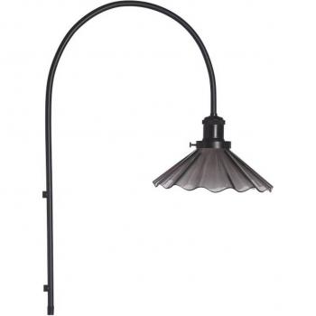 PR Home August Wandlicht – schwarz, gewelltes Glas, 25 cm Ø