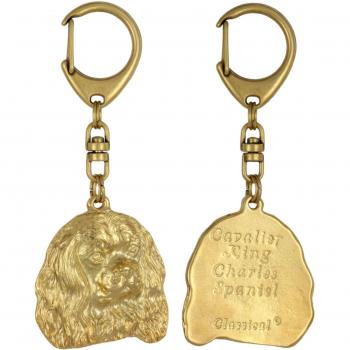 Oro Placcato Portachiavi Cavalier – esclusivo Art‑Dog