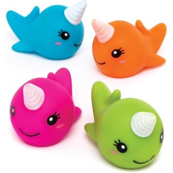 Unicorn Whale Water Squirters (Pack of 8) Soft & Sensory Toys 4 assorted colours