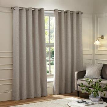 Paoletti Galaxy Velvet Curtain Pair (Silver) – 168 × 229 cm, Eyelet, Blockout