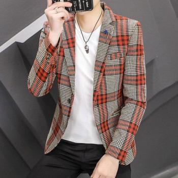 2022 Men's Plaid Blazer Jacket S-3XL