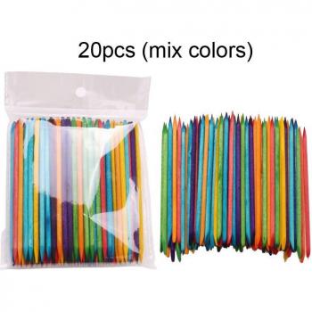 Double Ended Nail Art Wood Stick Cuticle Remover Set (20/50/100 pcs)