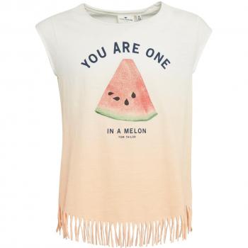 Tom Tailor Mädchen T-Shirt Peachy Orange Print (164)