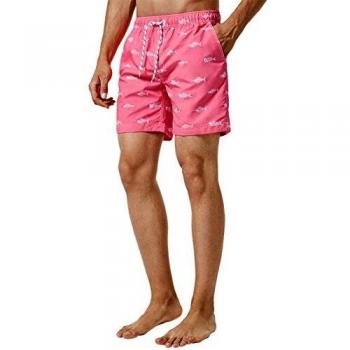 Surfer‑Shorts MaaMgic für Männer – Pink Fischgräte, Größe XL