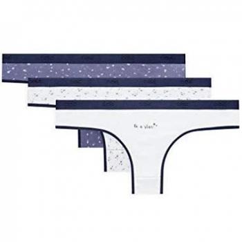 Tanga Dim Les Pockets x3, Azul (Tamaño 40/42)