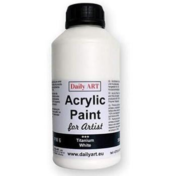 Daily ART 500ml Titanium White Acrylic – Professional & Student Use