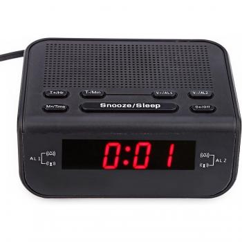 Digital FM Radio Alarm Clock with Snooze and Dual Alarm