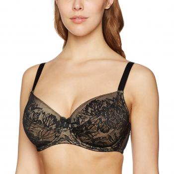 Sans Complexe Illusion Dentelle, Sujetador para Mujer, Multicolor (Cappuccino/Noir)