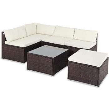 Lounge Jardin Casaria Polyrotin Crème