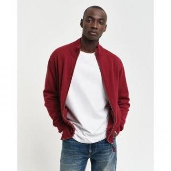 Gant Maglione a Zip in Lambswool Plumped Rosso XL