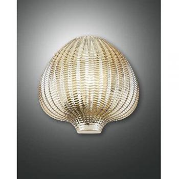Applique dorato Olbia con vetro ambra