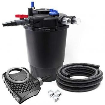 SunSun CPF‑30000 Kit – Bassin à pression 12 000 L, lampe UV 55 W, pompe 8 000 l/h, tuyau 38 mm