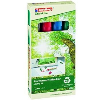 Edding Permanentmarker edding 22 EcoLine nachfüllbar schwarz