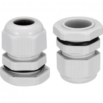 Pack Impermeable Uxcell: 36 Unidades de Junta Plástica PG16 con Contratuerca Blanca (10‑13 mm)