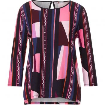 Street One 3/4 Arm Shirt mit Druck in lila-braun, Damen, Größe 36