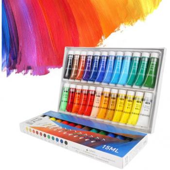 12/24 Color Acrylic Paint Tubes 15ml for Painting